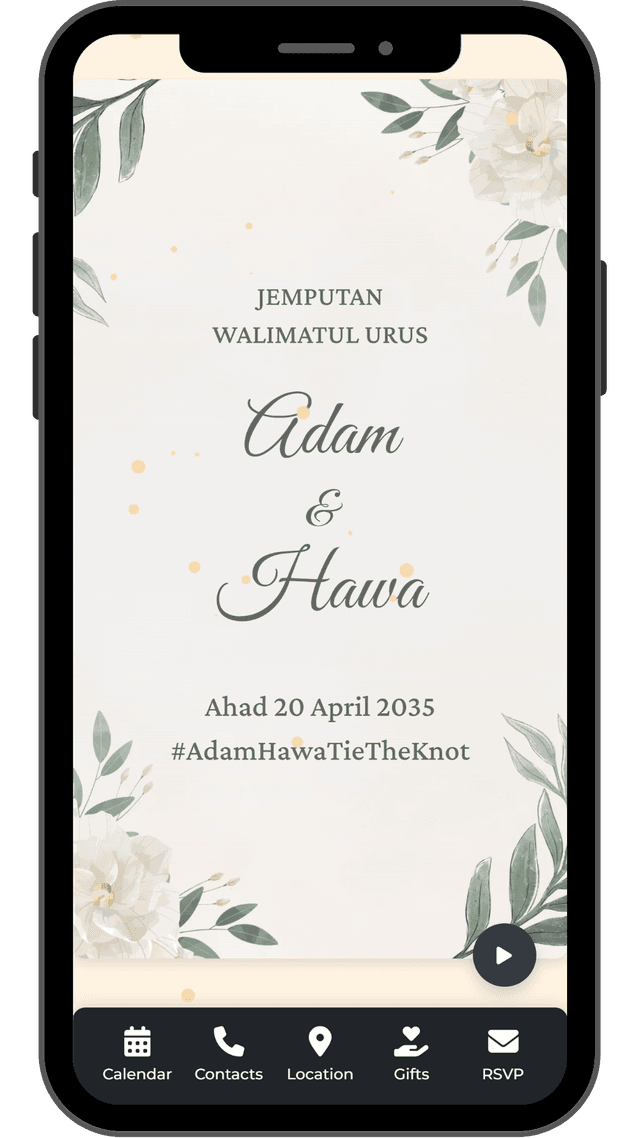 Kad Kahwin Digital Eksklusif dengan Design Moden